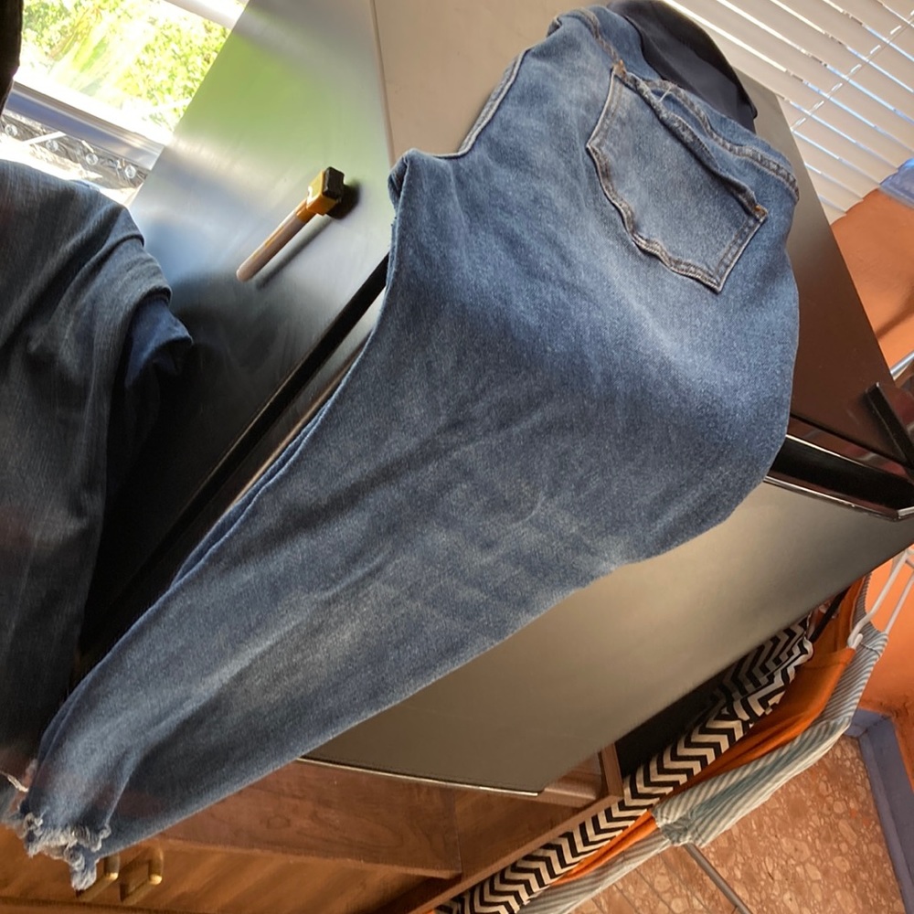 Size xl women maternity jeans ripped blue jeans